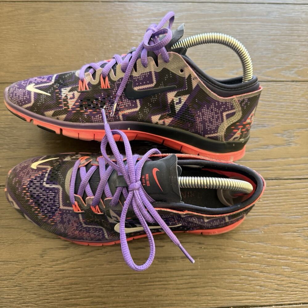 Nike Free 5.0 TR Fit Womens Sz 7.5 Purple Pink Athletic Running Sneakers Shoes